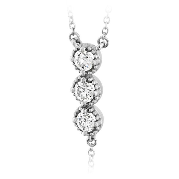Liliana Milgrain Diamond Lariat Necklace Image 2 Sather's Leading Jewelers Fort Collins, CO