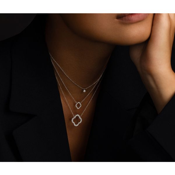 HOF Classic Bezel Solitaire Pendant Image 4 Valentine's Fine Jewelry Dallas, PA