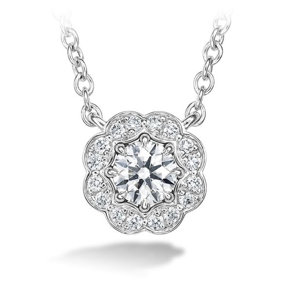 Lorelei Diamond Halo Pendant Ross Elliott Jewelers Terre Haute, IN