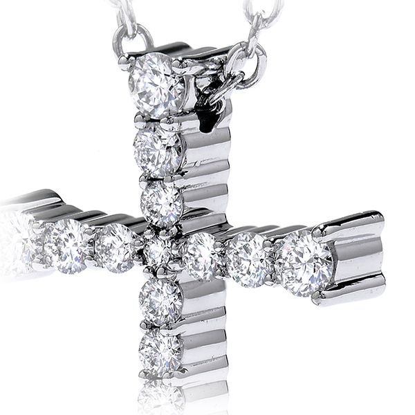 Divine Journey Cross Pendant Necklace Image 3 Romm Diamonds Brockton, MA