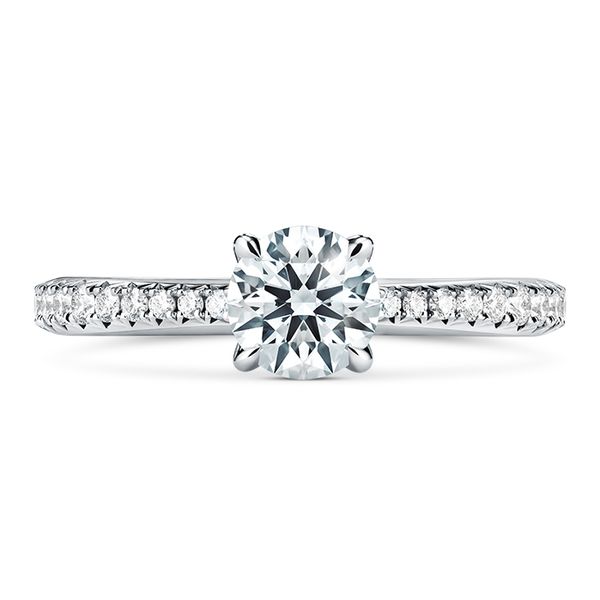 Vela Solitaire Ring with Diamond Band Harris Jeweler Troy, OH