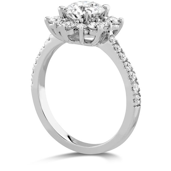 Delight Lady Di Halo Engagement Ring with Diamond Band Image 2 Meyers Jewelers Grove City, OH