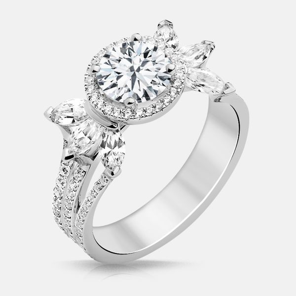 Chamelia Halo Engagement Ring Segner's Jewelers Fredericksburg, TX
