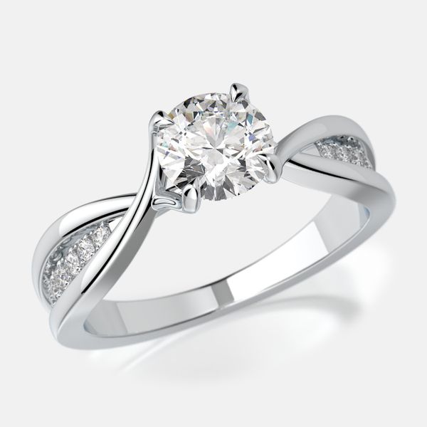 Muirne Split & Twist Engagement Ring Crews Jewelry Grandview, MO