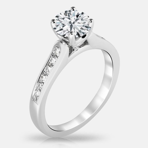 Morgan Diamond Shank Engagement Ring Marks of Design Shelton, CT