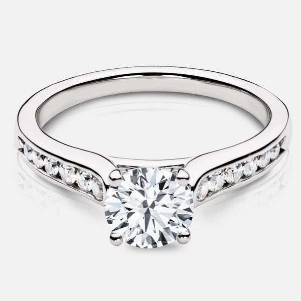 Morgan Diamond Shank Engagement Ring Image 2 Becky Beck's Jewelry DeKalb, IL