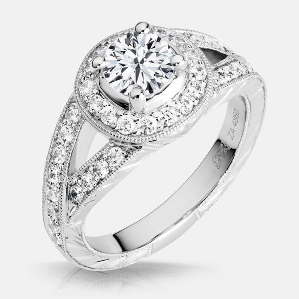 Louisa Halo Engagement Ring Crews Jewelry Grandview, MO