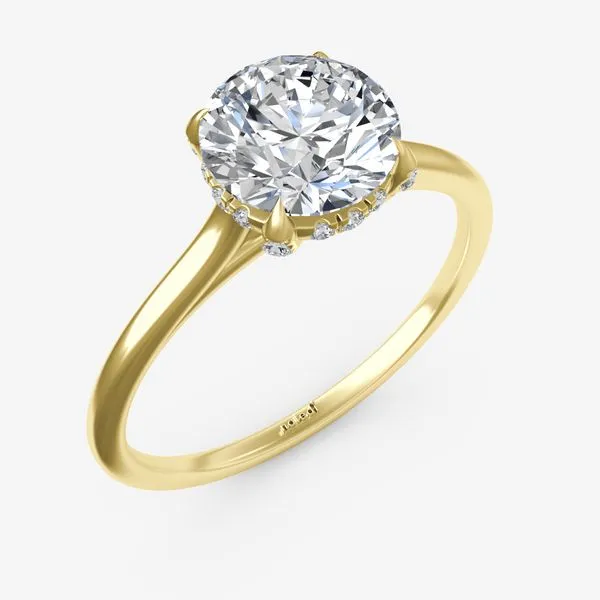 Lucy Hidden Halo Engagement Ring N0538SMA100RD14KYE, Trinity Diamonds Inc.