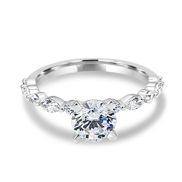 Lynn Diamond Shank Engagement Ring Image 2 Marks of Design Shelton, CT