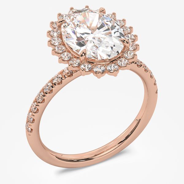 Marissa B Halo Engagement Ring Crews Jewelry Grandview, MO