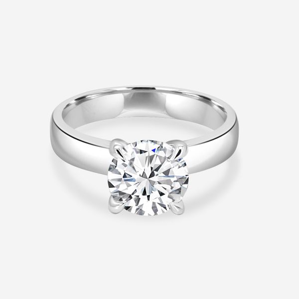 Kacy 3.5mm width engagement ring Solitaire Engagement Ring Image 2 Marks of Design Shelton, CT