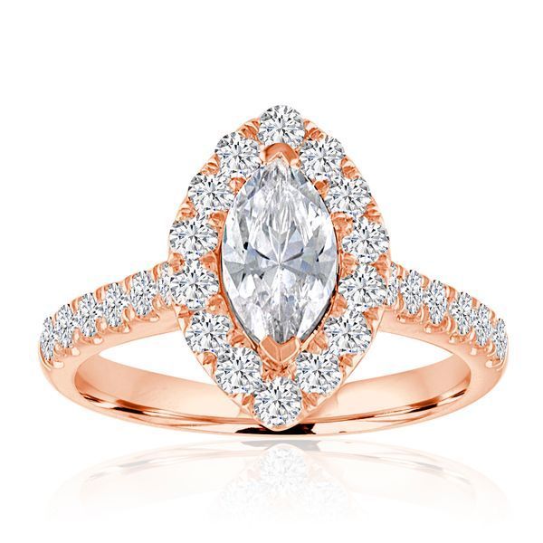 Marquise Shape Single Shank Halo Engagement Ring Javeri Jewelers Inc Frisco, TX