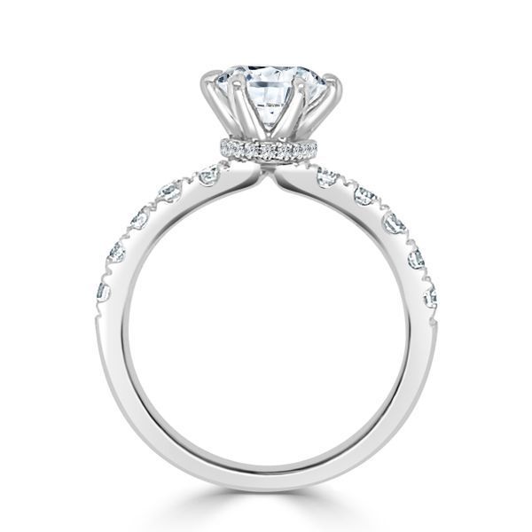 Swan Semi Mount with Surprise Diamonds Engagement Ring Image 2 Javeri Jewelers Inc Frisco, TX