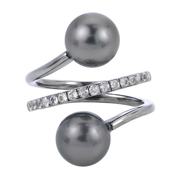 Van Cleef & Arpels South Sea Pearl Ring 1.20ct Diamond Platinum Sz 5.5 -  Ruby Lane