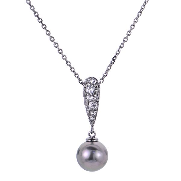Sterling Silver Tahitian Pearl Necklace Carroll / Ochs Jewelers Monroe, MI