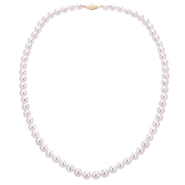 18KT Gold Crown Akoya Pearl Strand Necklace Tipton's Fine Jewelry Lawton, OK