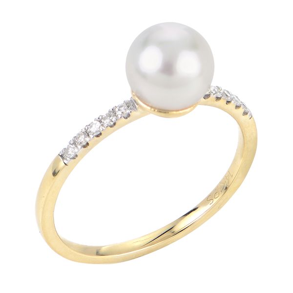 14KT Yellow Gold Akoya Pearl Ring Morrison Smith Jewelers Charlotte, NC
