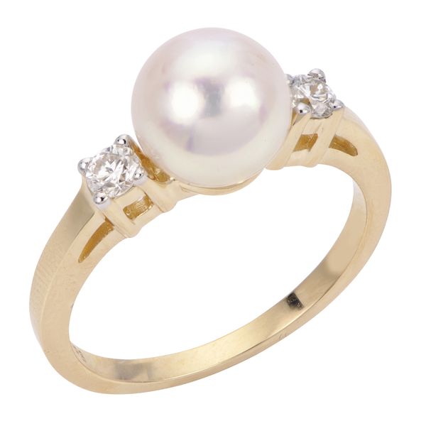 14KT Yellow Gold Akoya Pearl Ring Hart's Jewelry Wellsville, NY