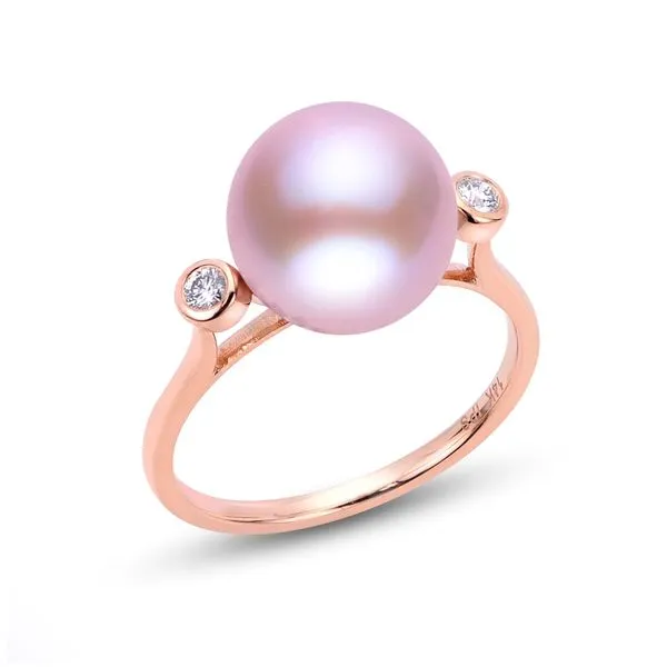 Pink pearl rose store gold ring