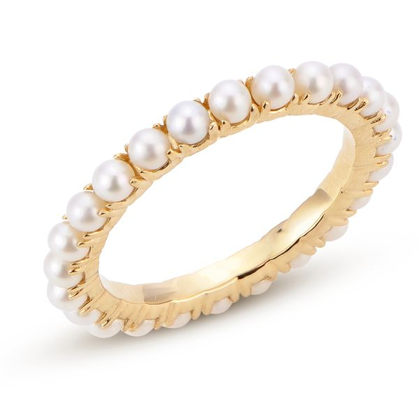 Gold Pearl Ring – Aura Studio
