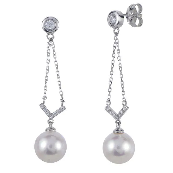 Imperial 14KT White Gold Akoya Pearl Earring 921111/AAWH Smith