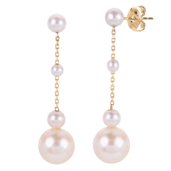 14KT Yellow Gold Freshwater Pearl Earring Banks Jewelers Burnsville, NC