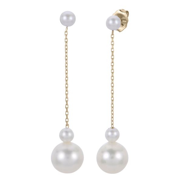 14KT White Gold Freshwater Pearl Earring Cone Jewelers Carlsbad, NM
