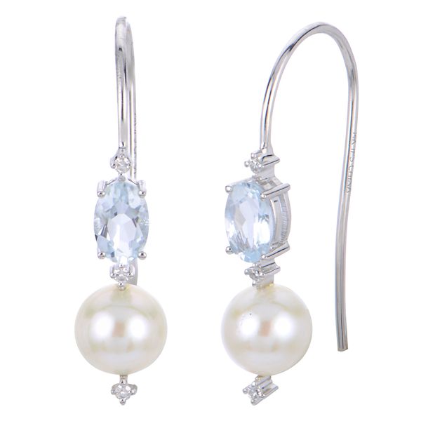 14KT White Gold Freshwater Pearl Earring Mitchell's Jewelry Norman, OK