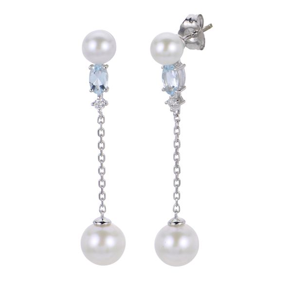 14KT White Gold Freshwater Pearl Earring Daniel Jewelers Brewster, NY