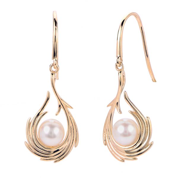 14KT Yellow Gold Freshwater Pearl Earring Mitchell's Jewelry Norman, OK