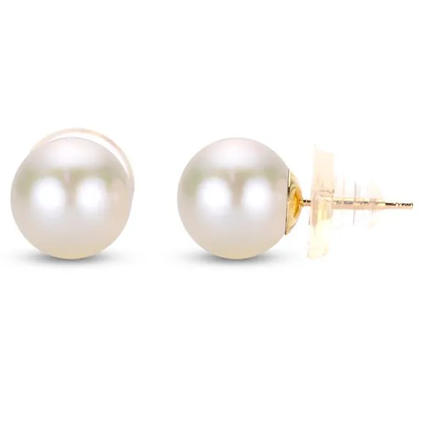 14 Karat Gold Freshwater Pearl Textured Earrings - Delicate – MONOLISA