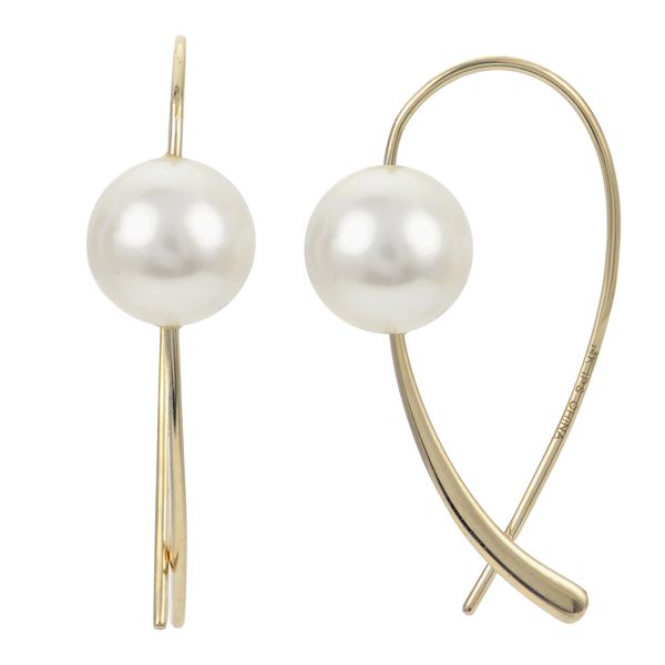 14KT Yellow Gold Freshwater Pearl Earring Alan Miller Jewelers Oregon, OH