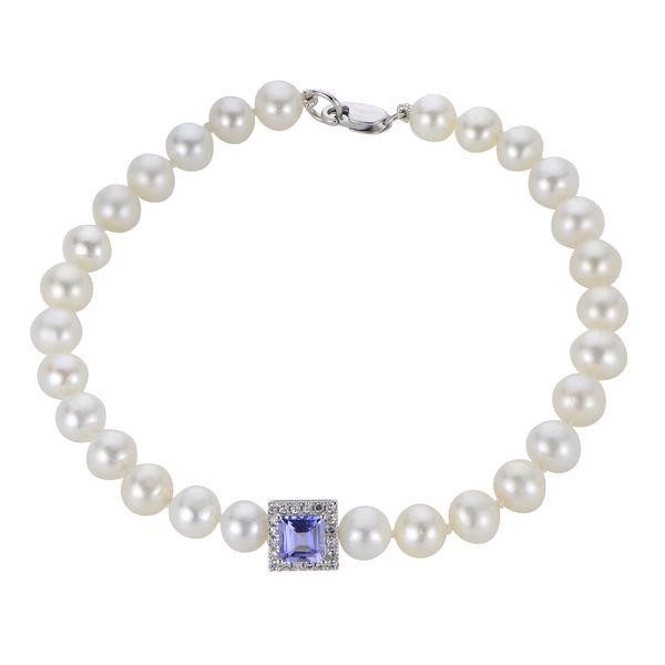 14KT White Gold Freshwater Pearl Bracelet 932995/FWWH Montica