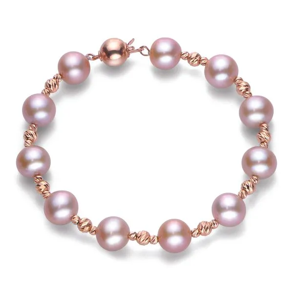 Freshwater Pearl Rose Gold Chain Bracelet