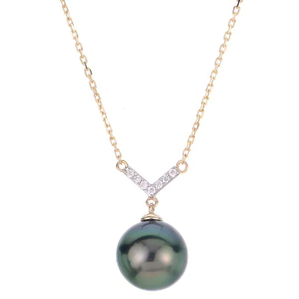 14KT Yellow Gold Tahitian Pearl Necklace 961111/BPCK Diamonds