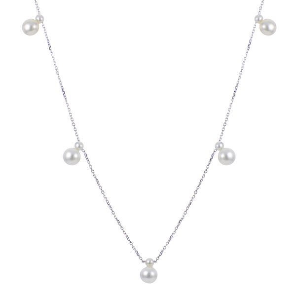 14KT White Gold Freshwater Pearl Necklace Raleigh Diamond Fine Jewelry Raleigh, NC