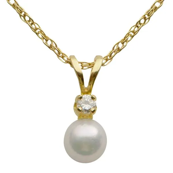 14KT Yellow Gold Akoya Pearl Pendant 986521/AA18R | D. Geller & Son ...