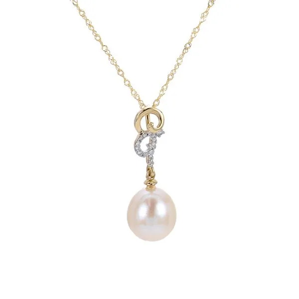14KT Yellow Gold Freshwater Pearl Pendant 987377/FW18 Montica