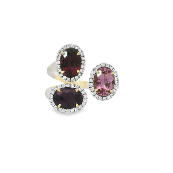 Multi-Color Tourmaline and Diamond Ring