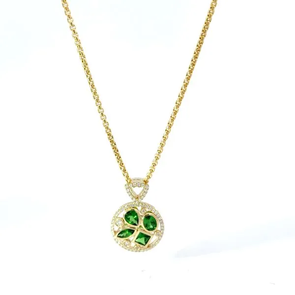 Tsavorite and Diamond Pendant