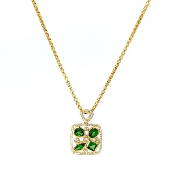 Tsavorite and Diamond Pendant
