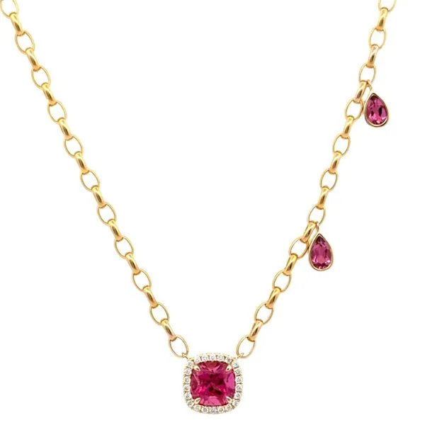 Rubalite and Pink Tourmaline Necklace