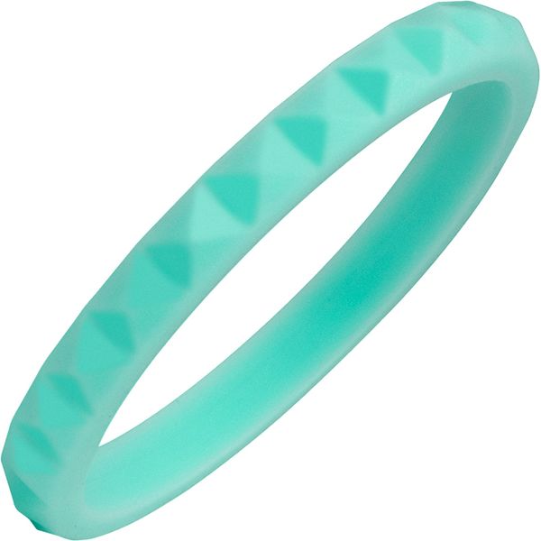 TrūBand™ Silicone Diamond Faceted Turquoise Ring Michele & Company Fine Jewelers Lapeer, MI