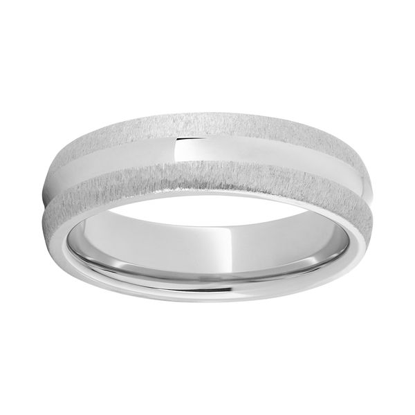 Serinium® Domed Band with a Concave Center and Grain Finished Edges G.G. Gems, Inc. Scottsdale, AZ
