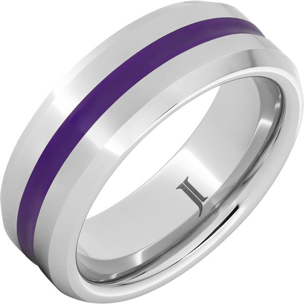 Simple 8mm Men Stainless steel Ring Purple Matte Finish Beveled Polished  Edge Engagement Ring Men Wedding Band Ring Size: 10, Main Stone Color: 6mm  | Uquid shopping cart: Online shopping with crypto currencies