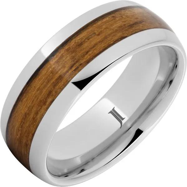 Seriniumยฎ Ring with Marine Teak Inlay RMSA007586 Priddy Jewelers