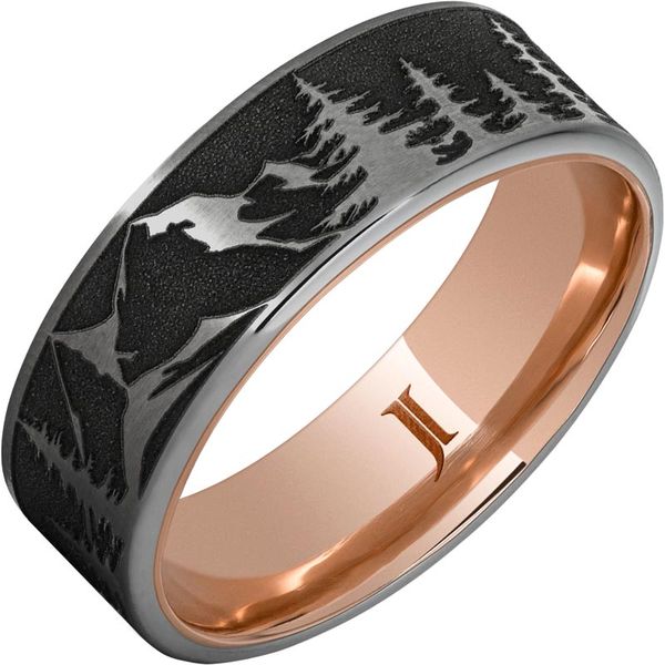 Hidden Gold™ 10k Inlay Rugged Tungsten™ Ring Oak Valley Jewelers Oakdale, CA