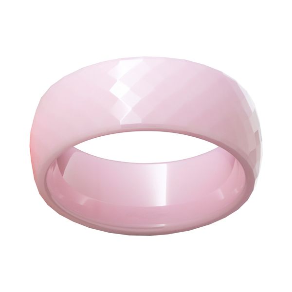 Pink Diamond Ceramic Domed Faceted Ring Michele & Company Fine Jewelers Lapeer, MI