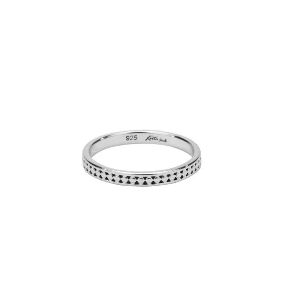 S/sil Beaded Ring Rail Narrow 