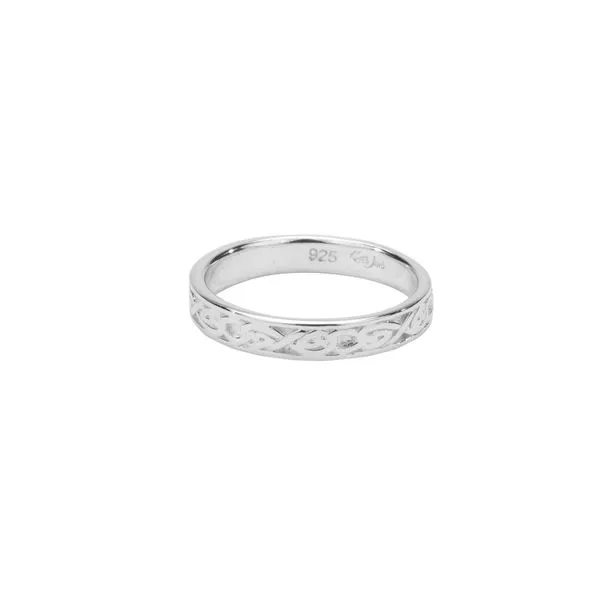 S/sil Devotion Knot \Fern\ Ring 